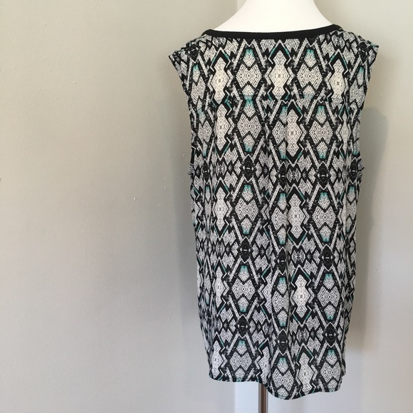 Pure Energy Blouse Top Sleeveless Geometric - Picture 4 of 5